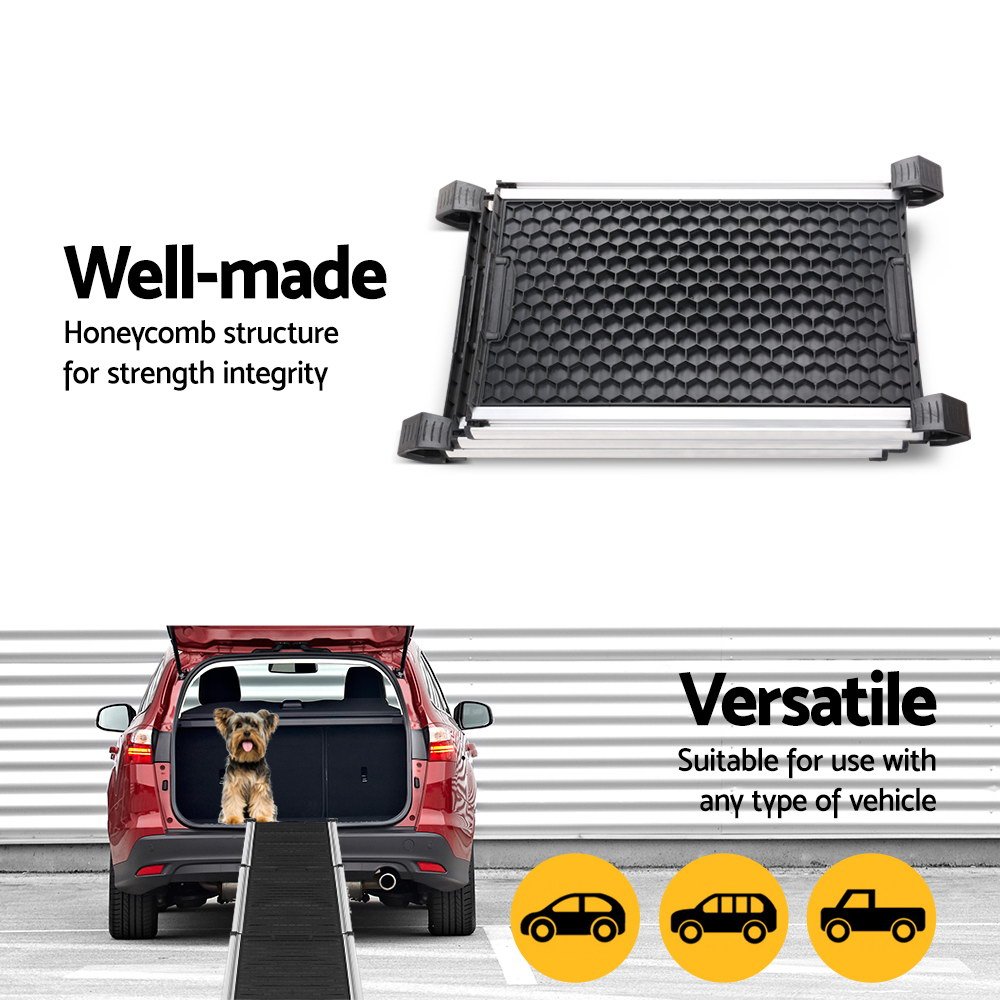 i.Pet Dog Ramp Pet Stairs Steps Car SUV Foldable Portable Ladder Adjustable - Image 7