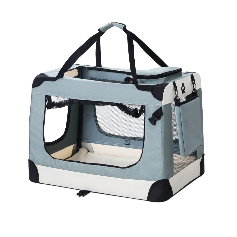 i.Pet Pet Carrier Soft Crate Dog Cat Travel 70x52CM Portable Foldable Car Large - Image 9