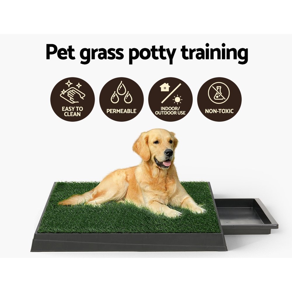 i.Pet Pet Training Pad Dog Potty Toilet Large Loo Portable With Tray Grass Mat - Image 11