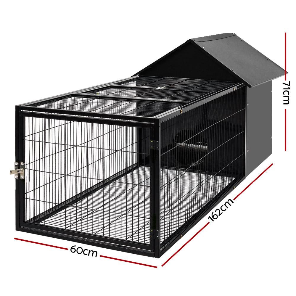 i.Pet Rabbit Cage Hutch 162x60cm Enclosure Metal - Image 2