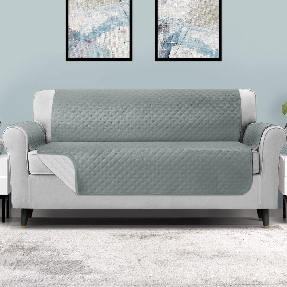 Artiss Sofa Cover Couch Covers 4 Seater 100% Water Resistant Grey - Image 8