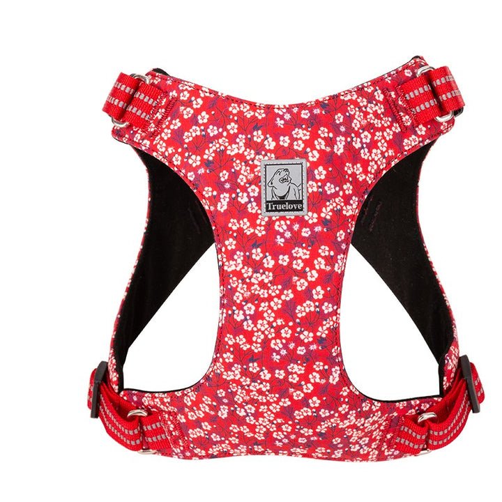 Floral Doggy Harness Red S - Image 2