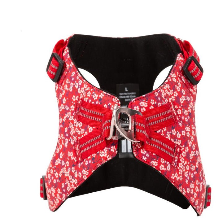Floral Doggy Harness Red S - Image 3