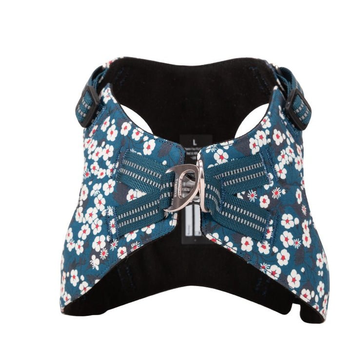 Floral Doggy Harness Saxony Blue 2XS - Image 3