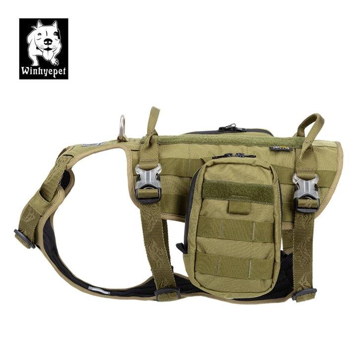 Whinhyepet Military Harness Army Green M - Image 2