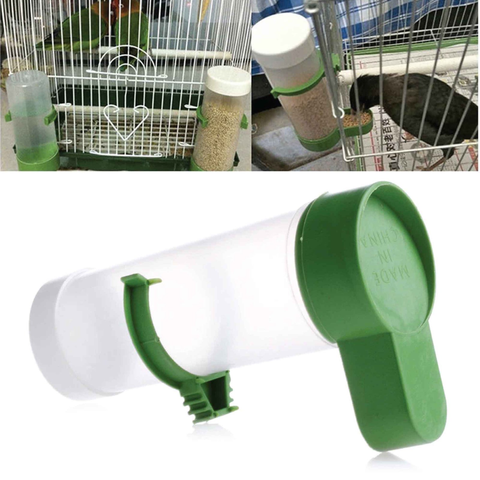 Bird Cage Food Dispenser Feeder Automatic Pet Parrot Budgie Cockatiel Aviary - Image 5