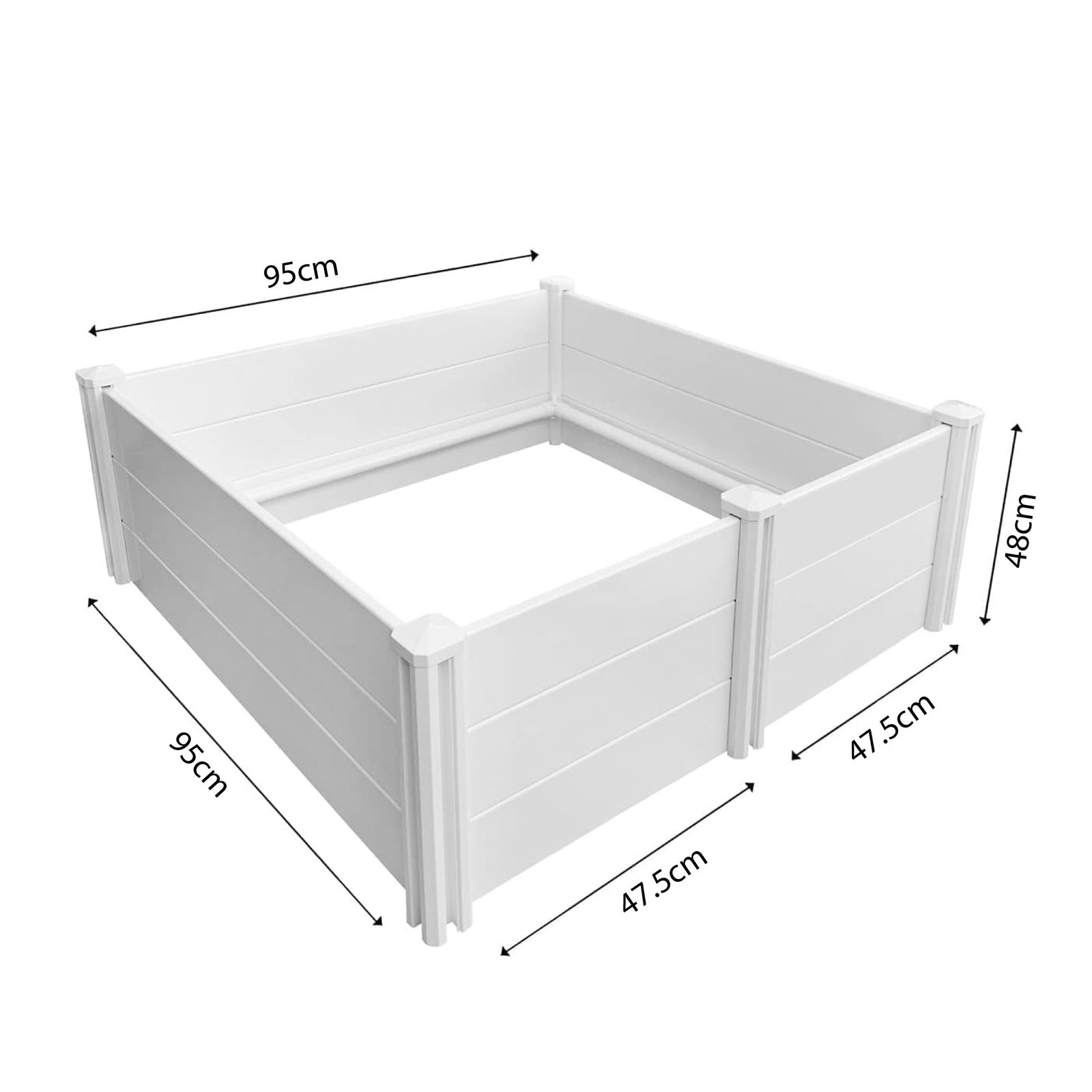Dog Whelping Box 0.95m x 0.95m x 0.48m - Puppy Birthing PVC Pen - Image 3