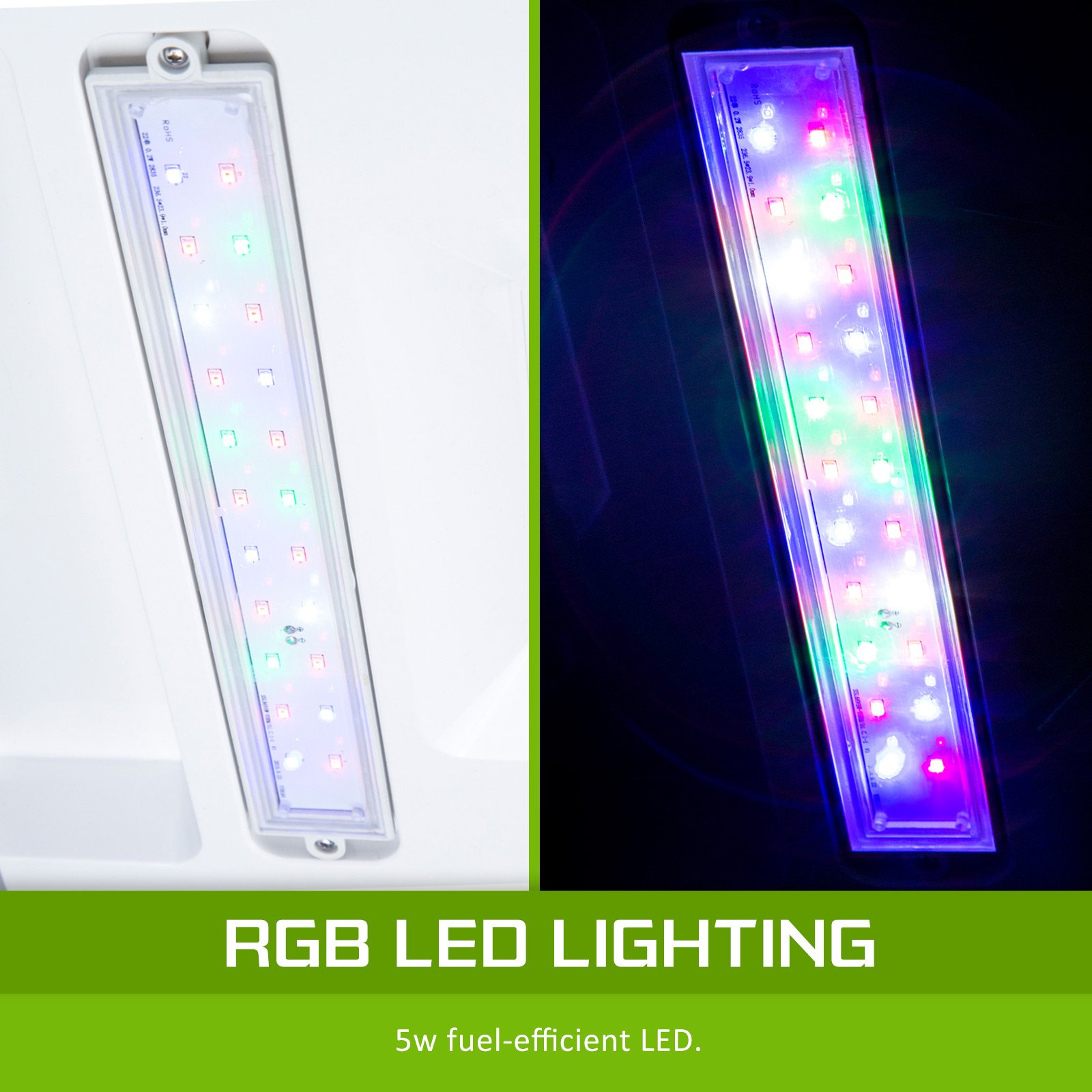 Aquarium Curved Glass RGB LED Fish Tank Set Filter Pump 30L - Image 9