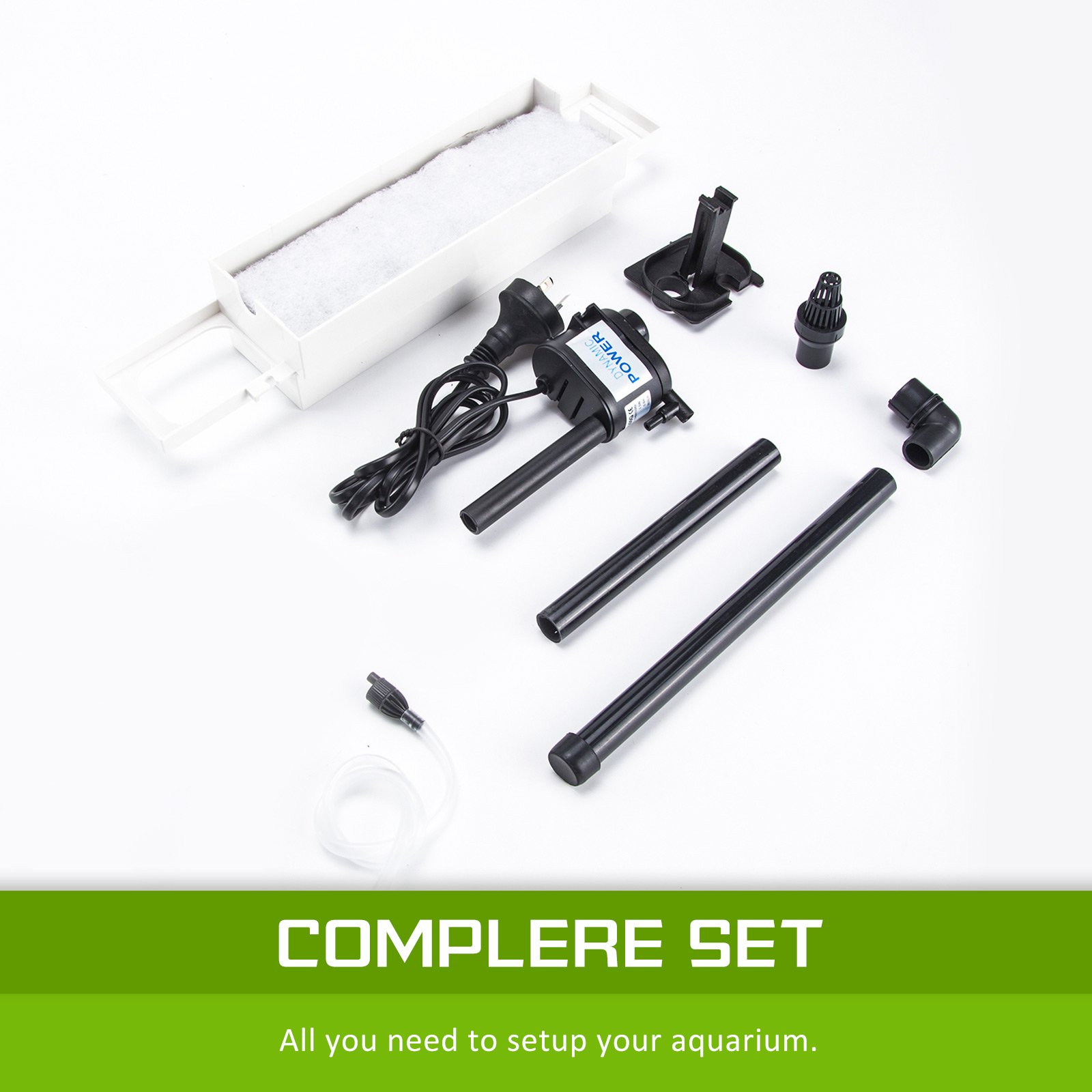 Aquarium Curved Glass RGB LED Fish Tank Set Filter Pump 30L - Image 10
