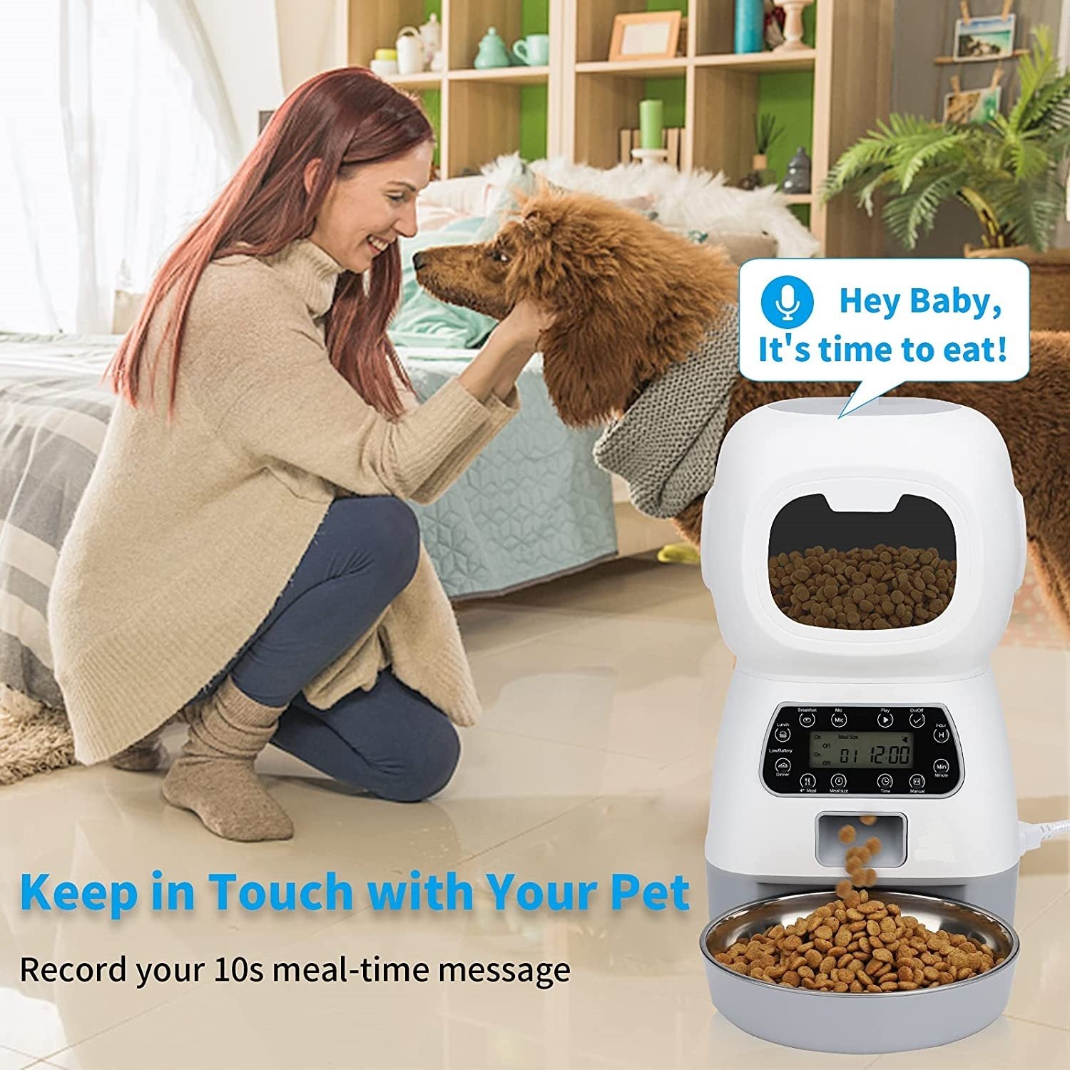 YES4PETS 3.5L Visible Automatic Digital Pet Dog Cat Feeder Food Bowl Dispenser - Image 5