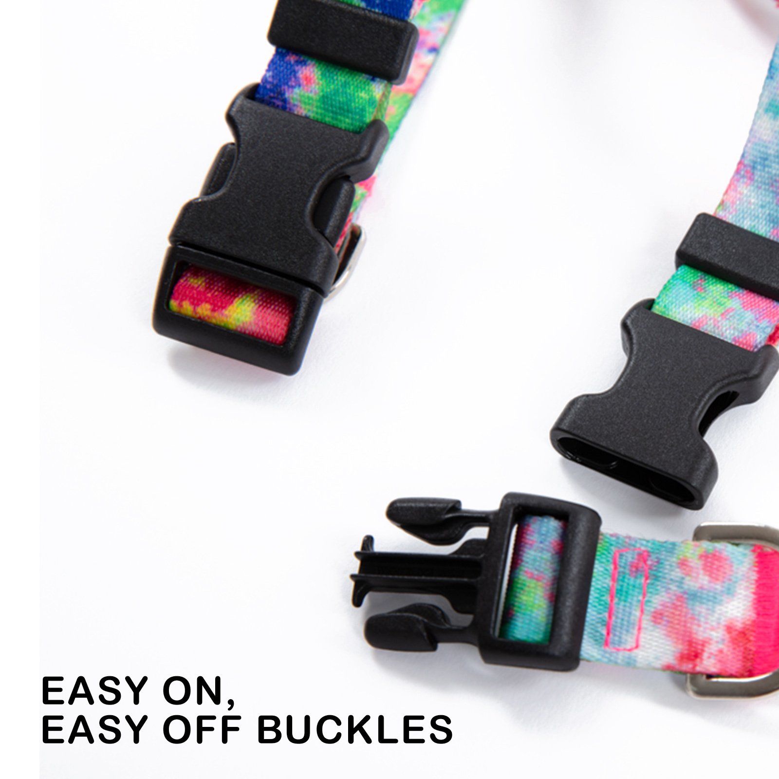 Dog Double-Lined Straps Harness Adjustable L SWEET GREEN - Image 6