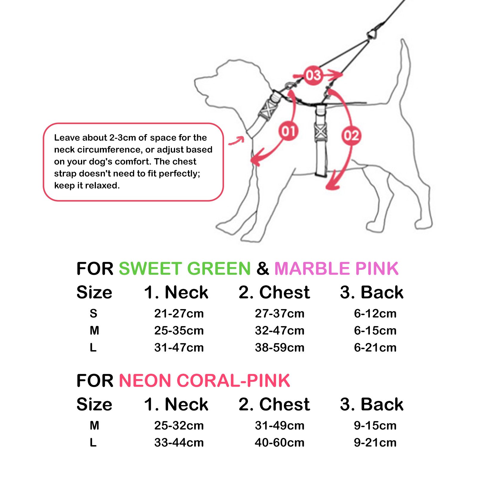 Dog Double-Lined Straps Harness Adjustable L SWEET GREEN - Image 11