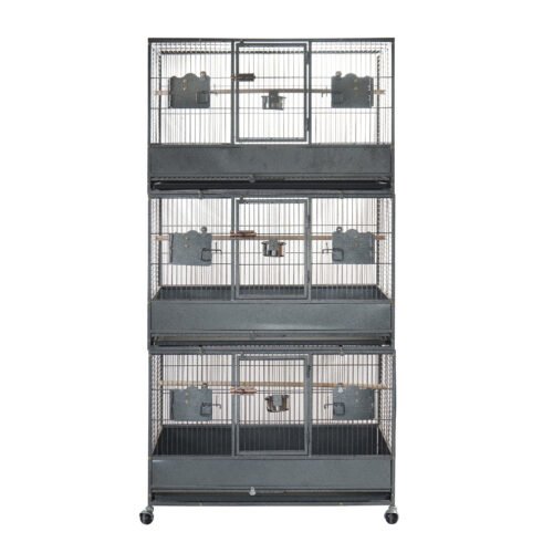 YES4PETS 187cm XL Triple Stackers Breeding Bird Parrot Cage Cockatoos Aviary
