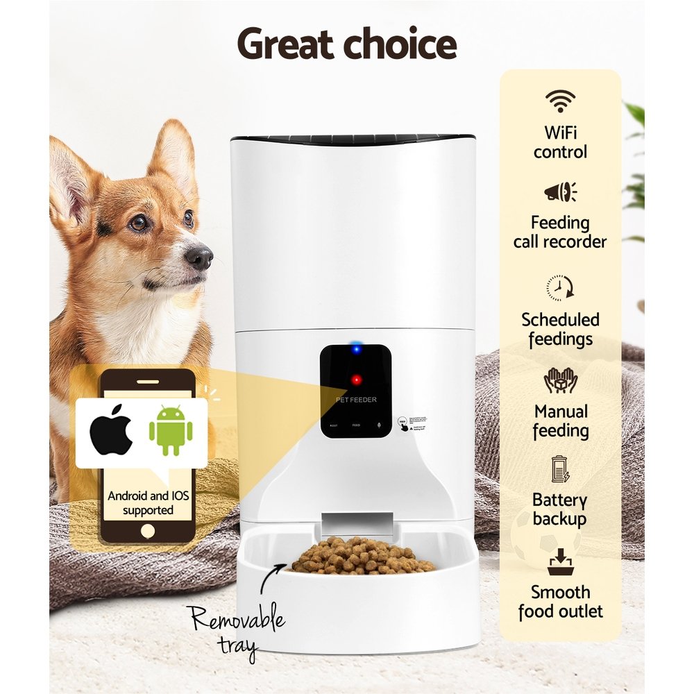 i.Pet Automatic Pet Feeder 9L Wifi Auto Dog Cat Feeder Smart Food Dispenser Timer - Image 5