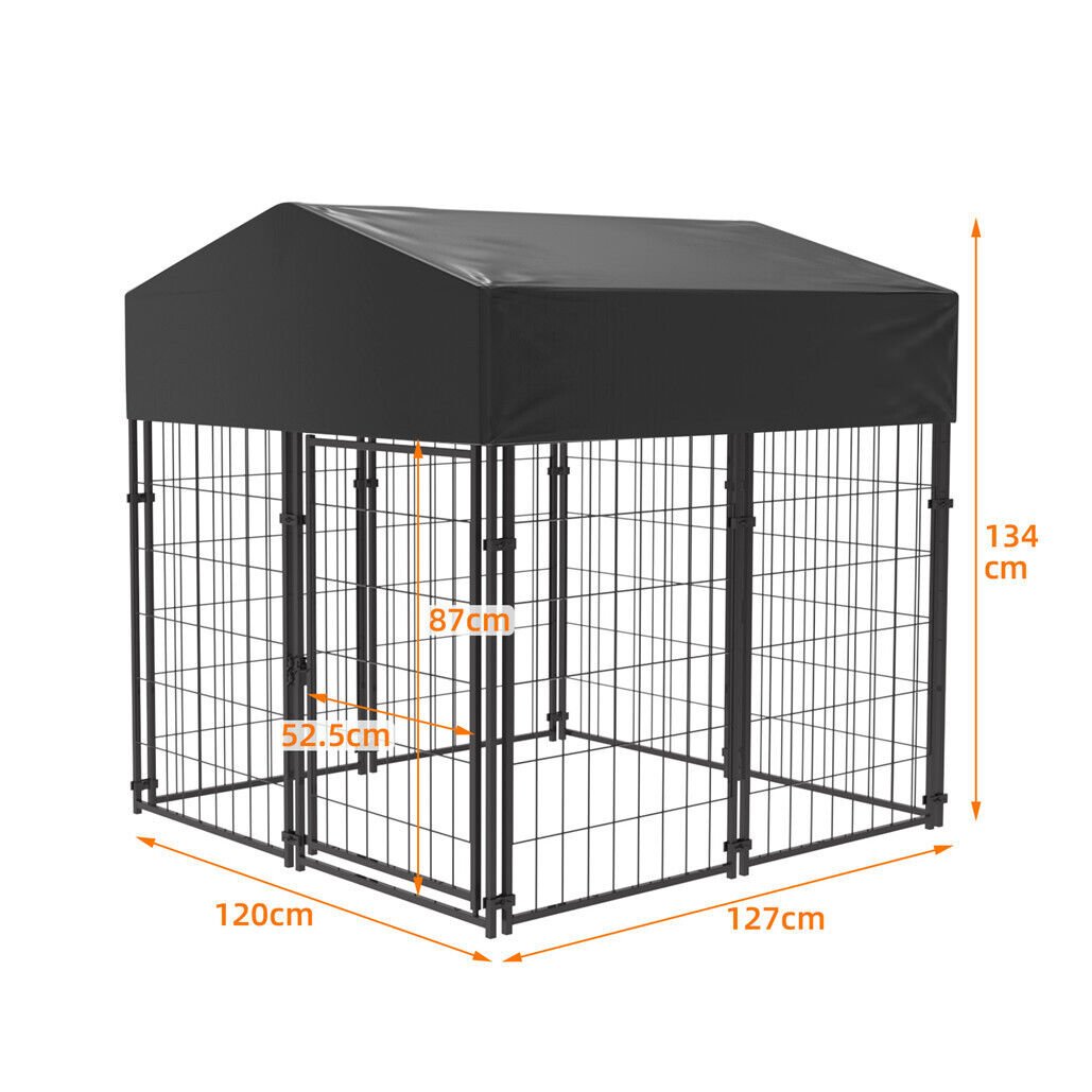 Extra Large Welded Wire Dog Kennel Outdoor Heavy Duty Crate Cage - Image 6