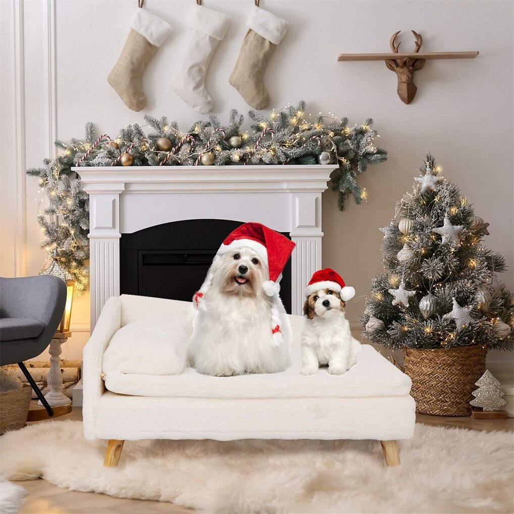 Small Raised Pet Sofa 70x40x39cm Waterproof Portable Dog Bed - Image 4
