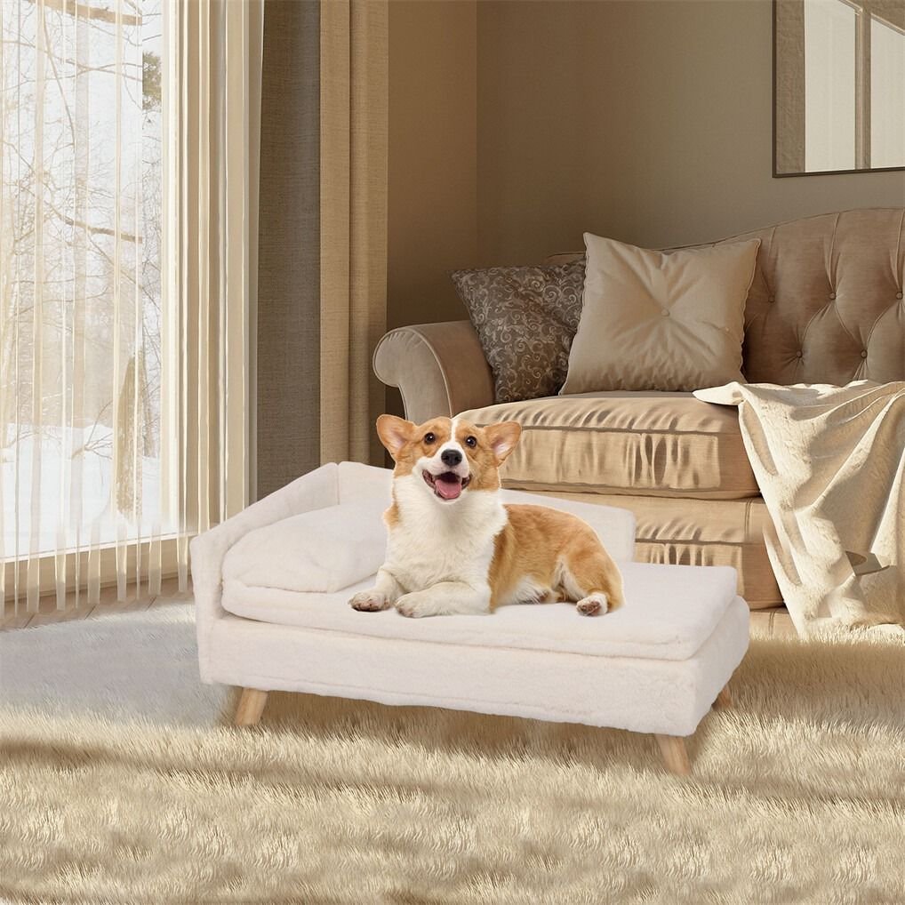 Small Raised Pet Sofa 70x40x39cm Waterproof Portable Dog Bed - Image 5