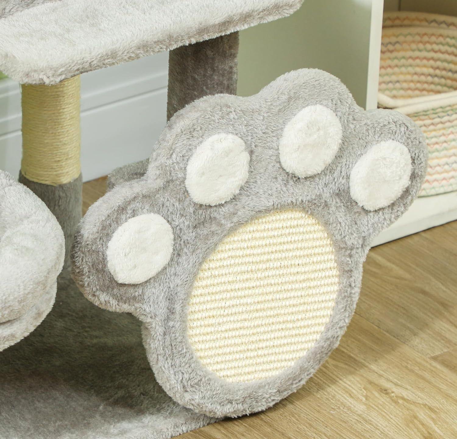 CARLA HOME Large Cat Tree Tower for Indoor Cats with Plush Perch, Cat Condo, Natural Sisal Scratching Posts, Hanging Ball & Paw Scratcher - Image 6